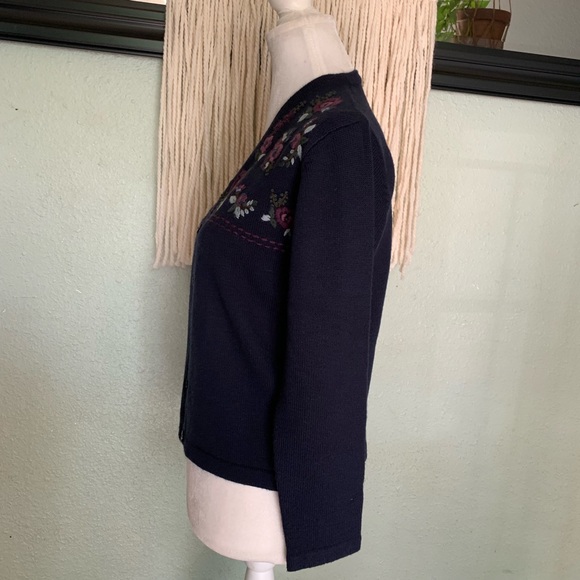 Pendleton petite stitched floral cardigan - Picture 5 of 7